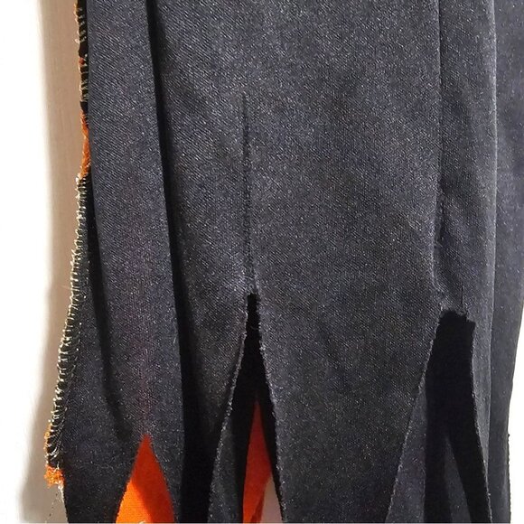 Girls Witch Costume Dress Polka Dot Velvet Hat Halloween Orange Rubie's Vintage - Picture 7 of 7